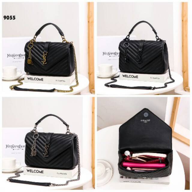 Tas YSL Classic Collage Monogram Black Series 9055