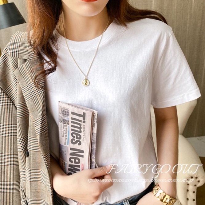 Putih Polos /Kaos Polos Katun Combad Pria/wanita - Unisex - Tangan Pendek