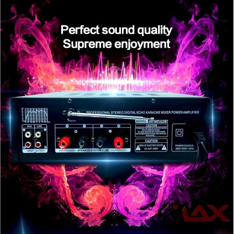 Sunbuck MP325BT PROFESSIONAL Power Amplifire Bluetooth EQ Audio Amplifier Home Theater Karaoke FM 2000W Stereo Amplifier / sterio / ampli /  Home Theater / home teater / pengeras suara / ampli panggung / DAC Audio