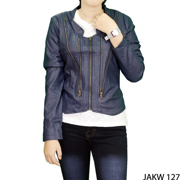 Jaket Cantik Wanita Fabric Dongker – JAKW 127