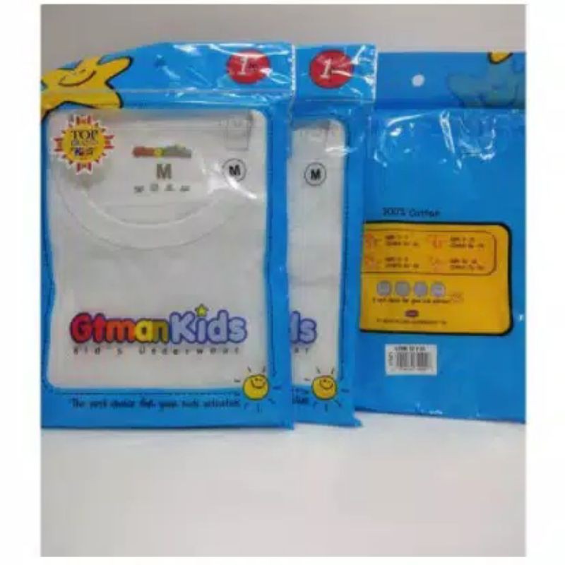 GTMAN KIDS KAOS OBLONG Anak GTMK-03 Putih Original