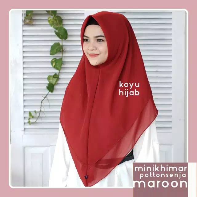 Hijab instan mini khimar polos potton senja 120 x 120