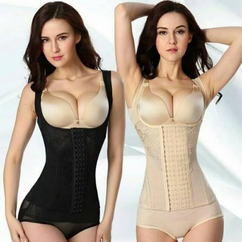 Korset Wanita Pengecil Perut Buncut Korslet Peramping Badan New Vest Sape Corset Pelangsing