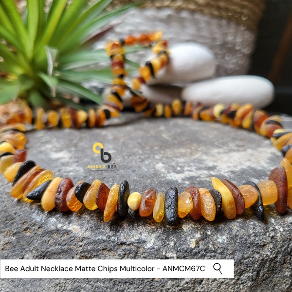 Kalung Amber Dewasa ORI Baltic Matte Chips ANMCM67C By Amber Bee