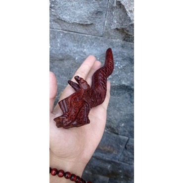 Once Galih Asem ukir naga tanduk size 20 cm