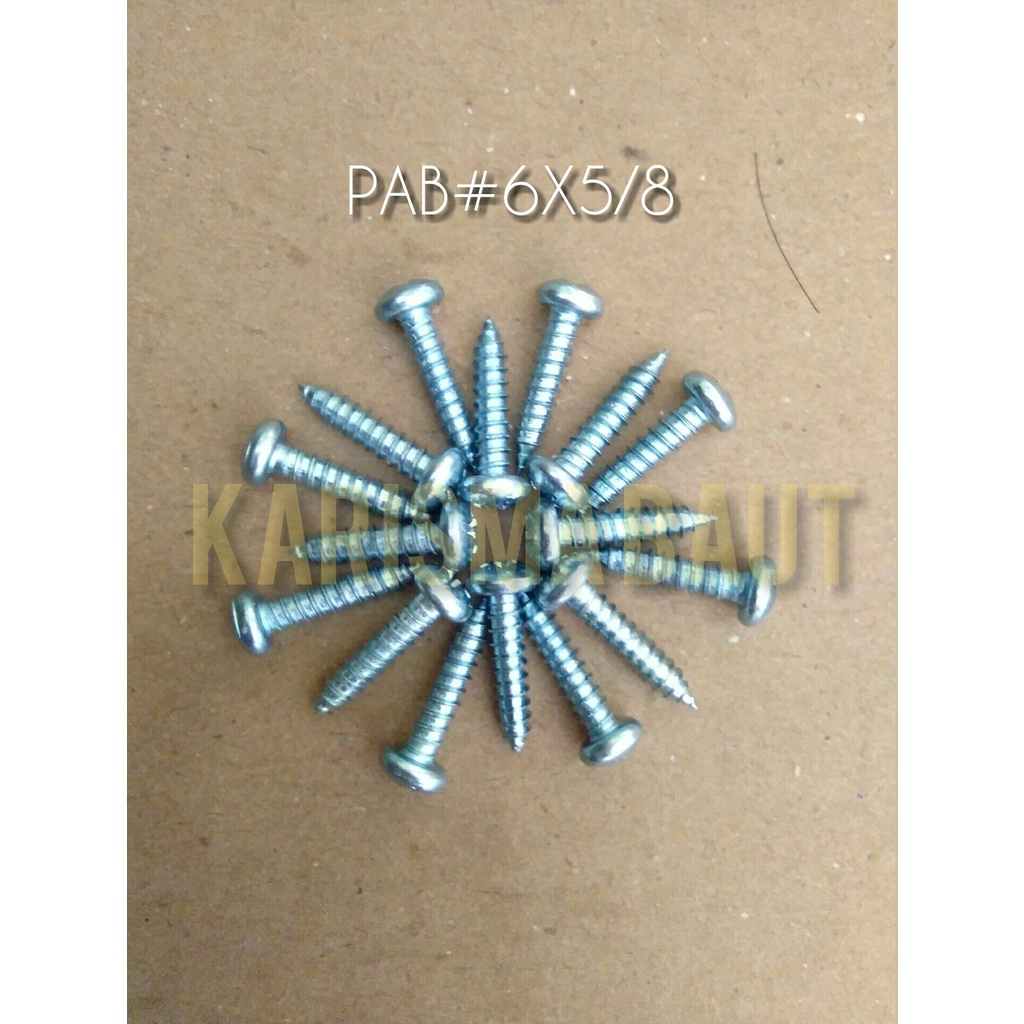 Sekrup PAB #6X5/8 /skrup tapping P (obeng +)