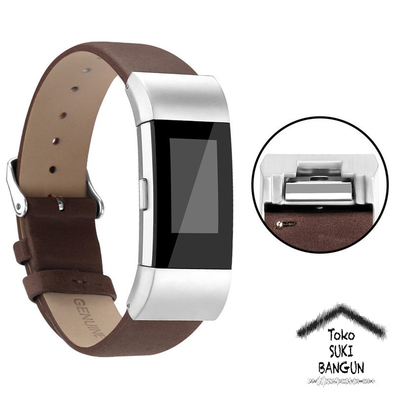 Tali Jam Fit Charge 2 LEATHER Smooth Plain Watch Strap Band