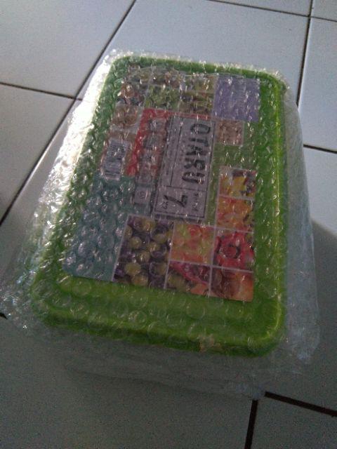 Calista Otaru Bening Isi 14 Pcs (7 Set) / Toples Plastik / Tempat Makanan / Container / Warna Hijau