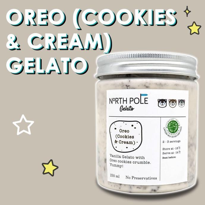 

windytriastuti13 O-Reo Cookies and Cream Gelato - North Pole Gelato Ice Cream Es Krim TERLARIS TERPERCAYA ORIGINAL