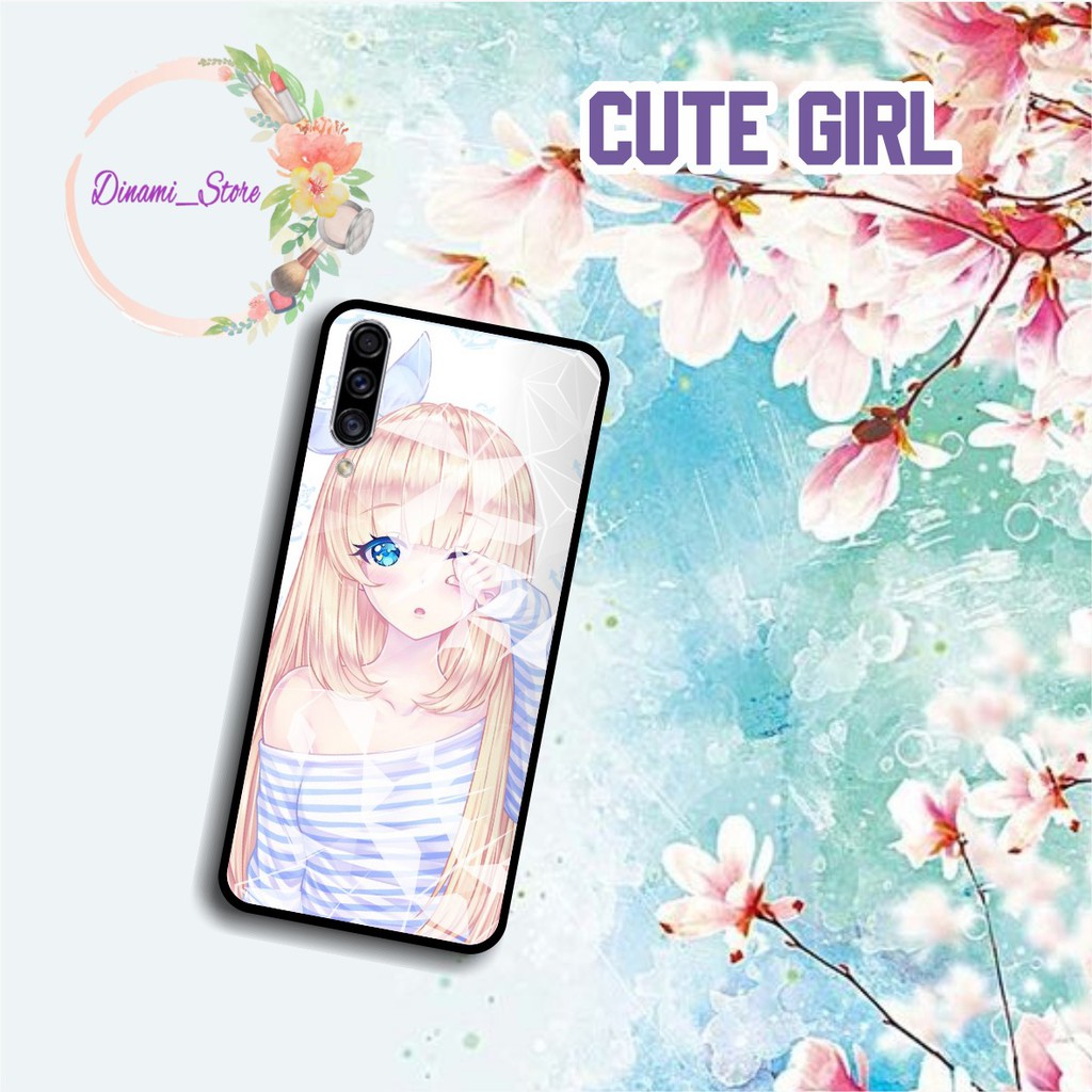 Softcase Diamond CUTE GIRL Oppo A3s A1k A5 A9 2020 A7 F9 A5s A31 A52 a53 A92 A37 A57 A59 A71 DST1697