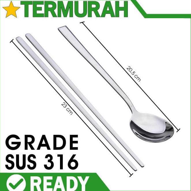 Sendok Korea SUMPIT Korea STAINLESS SUJEO sendok sumpit korea Termurah HEMAT