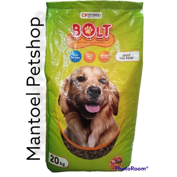 grab/gojek makanan anjing bolt dog 20kg freshpack