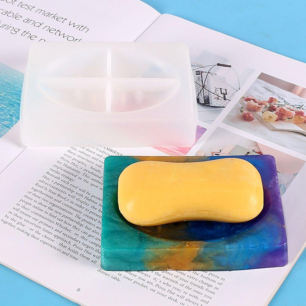 Preva Kotak Sabun Cetakan Resin DIY Kerajinan Kotak Penyimpanan Cetakan Pengecoran Kristal