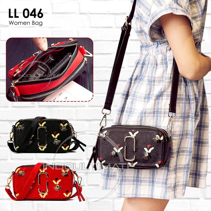 Tas Wanita kulit IMPORT Sling Bag cewek Tas Bahu Selempang Mini Korea Branded Tas Slempang LL-046