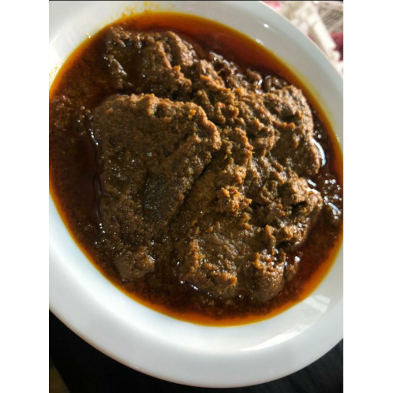 Rendang daging sapi frozen isi 5 pieces + sambal hijau daging sapi rendang daging sapi