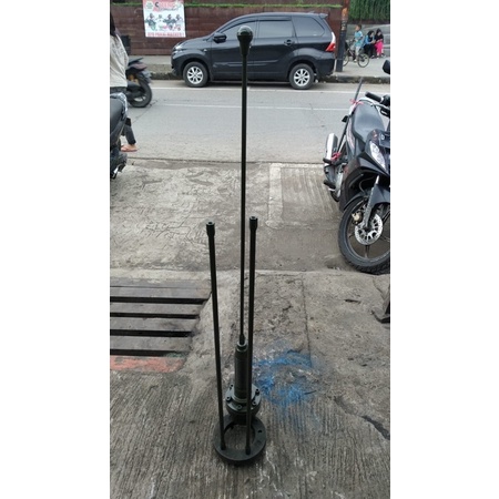 antena pecut 3 stik jeep willys cj utility panjang 3 meter plus dudukan pendek