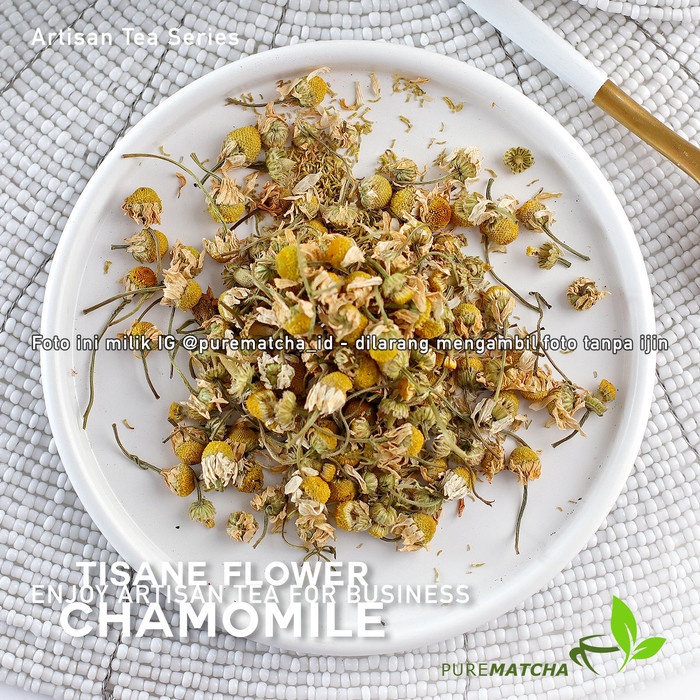 

Teh-Daun- Artisan Tea Tisane - Pure Chamomile Flower 10Gr Teh Bunga Chamomile -Daun-Teh 800 Teh-