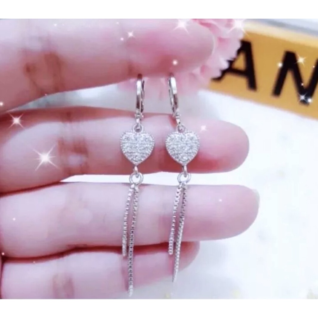 anting lov  full mata jurai warna silver