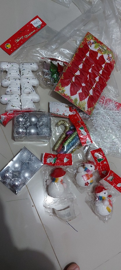 Aksesoris Ornamen Hiasan Gantungan Pohon Natal Lonceng Santa Claus Salju Rusa Bintang