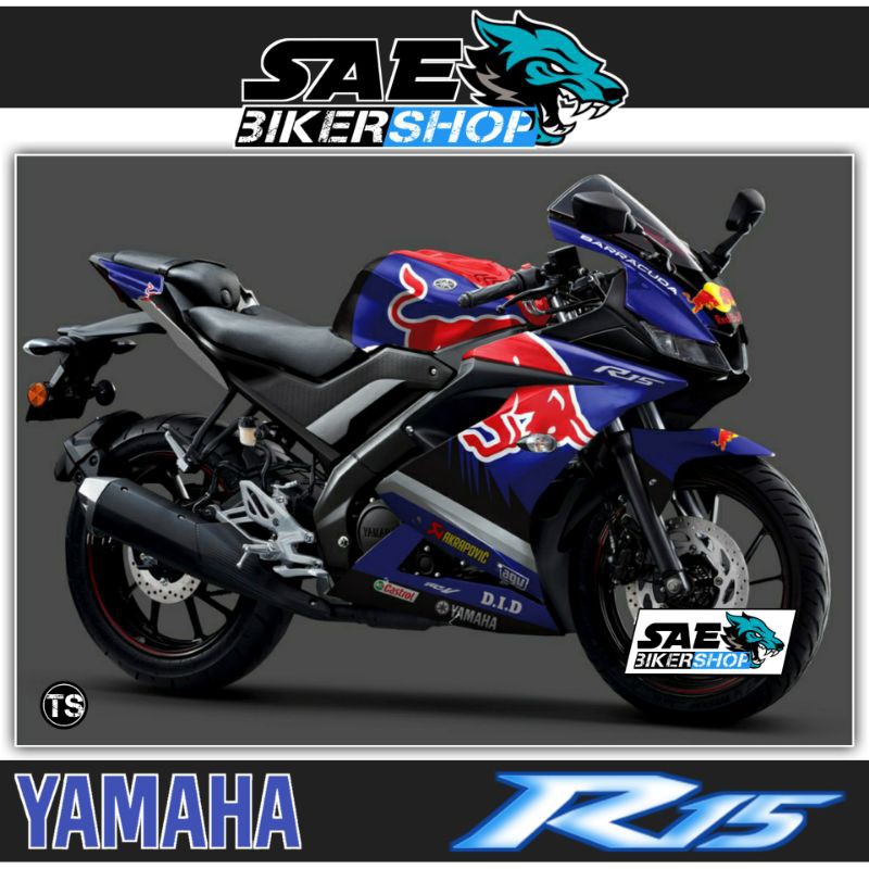 DECAL FULLBODY R15 V3 REDBULL RACE BLUE DEVIL