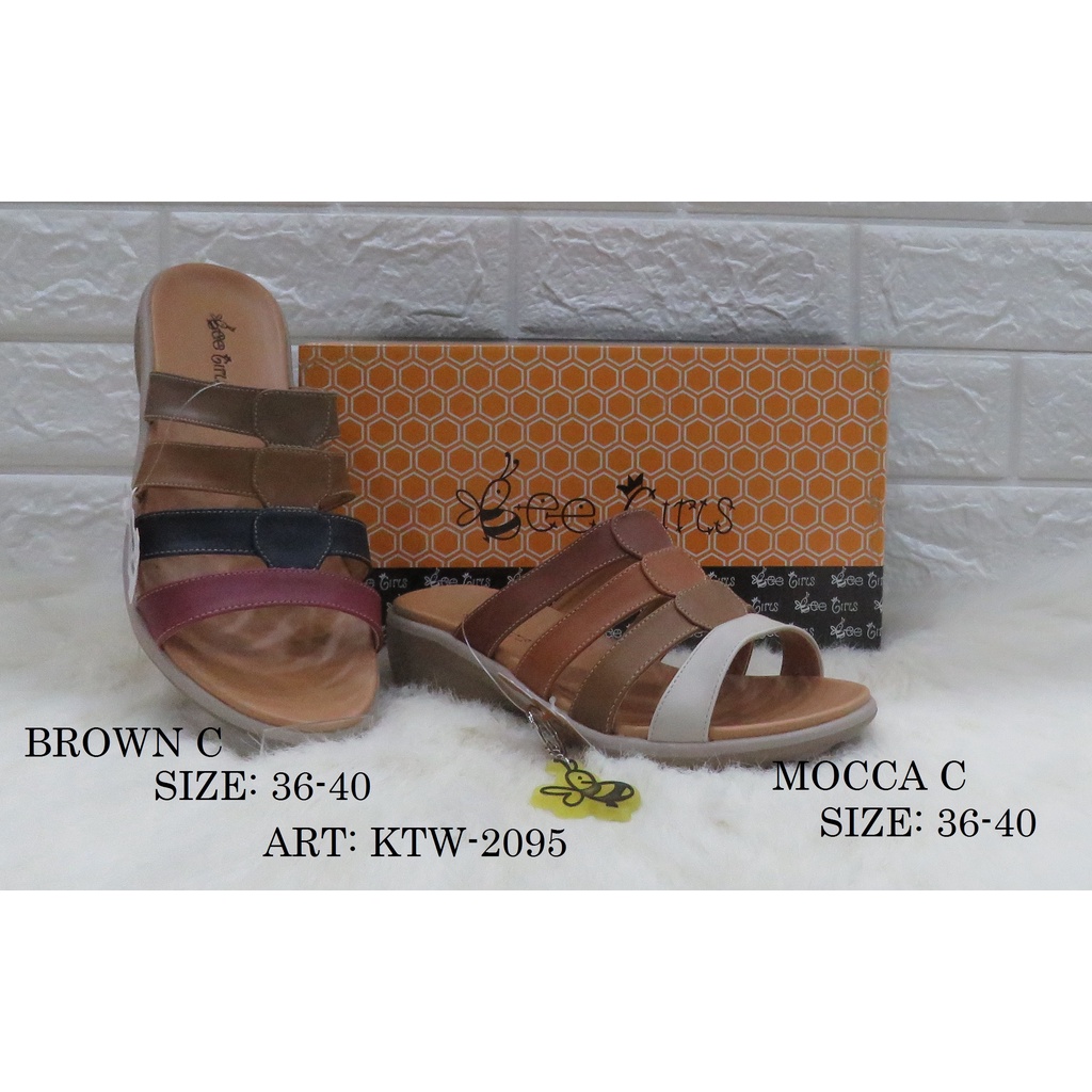 SANDAL FLAT WANITA MEREK BEE GIRLS ART KTW-2095 PRICE RP 235.900 BRAND ORIGINAL