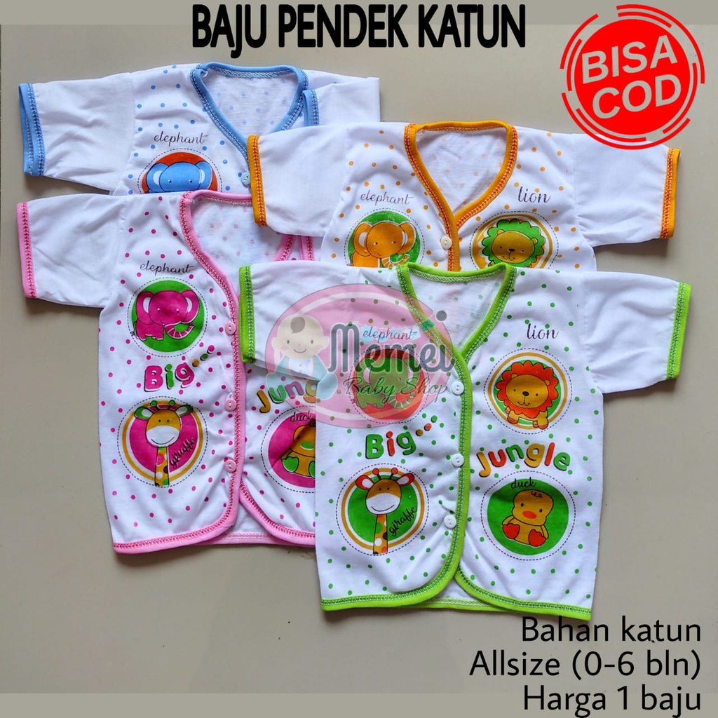 Baju bayi pendek KATUN perlengkapan bayi lahir