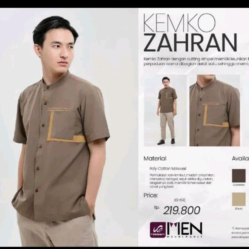 RABBANI - kemko rabbani - kemko lengan panjang - baju koko rabbani