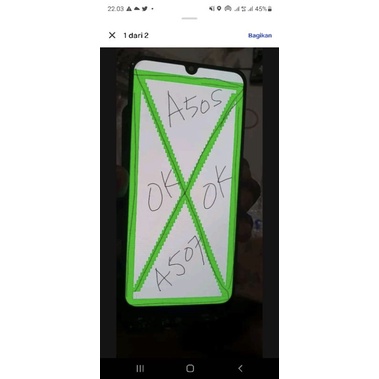 Lcd samsung A50s glass retak