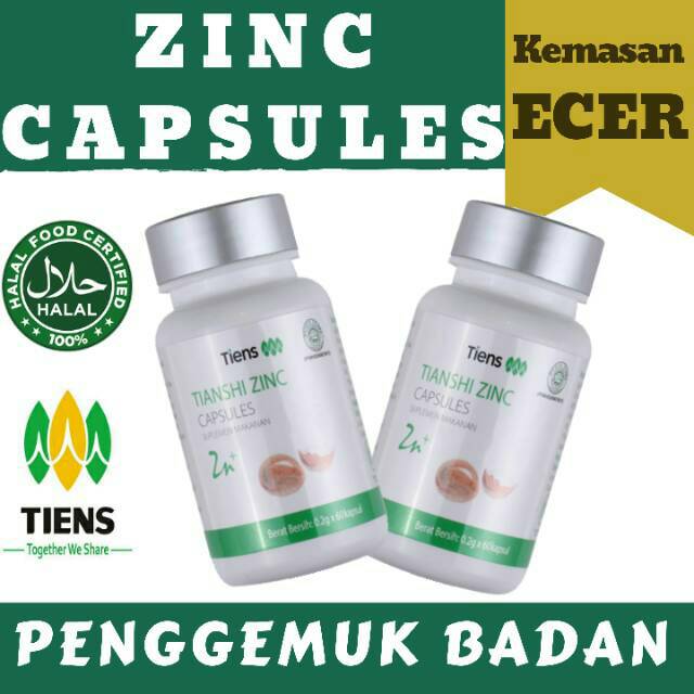 TIENS ZINC - PENAMBAH NAFSU MAKAN /PENGGEMUK BADAN - KEMASAN ECER