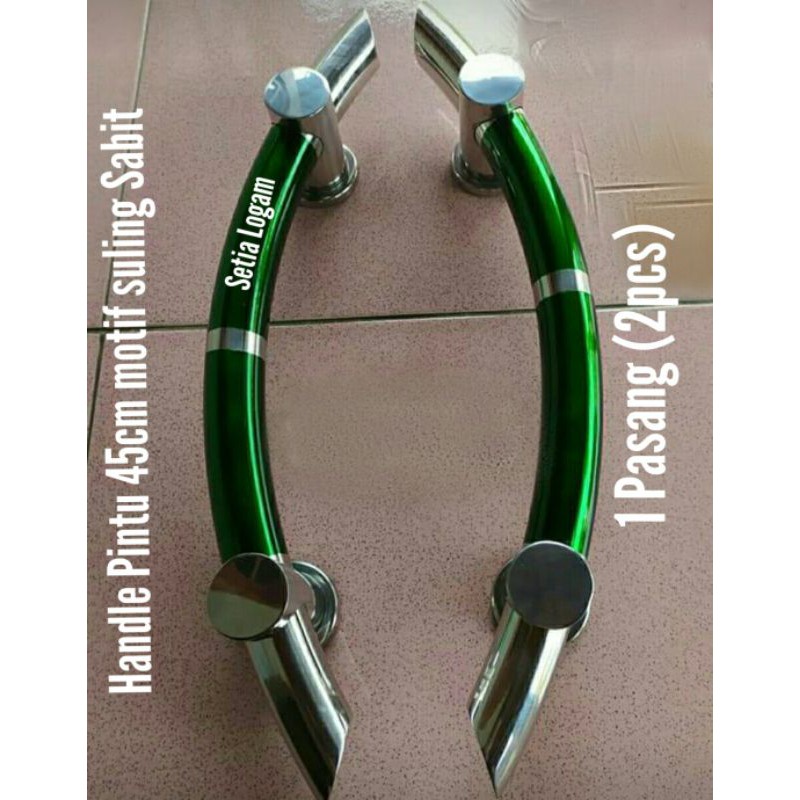 Handle pintu 45cm motif suling Sabit full stainless 304