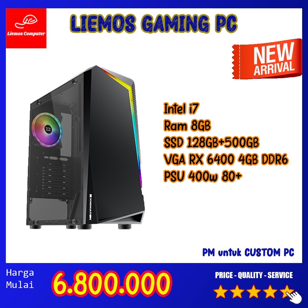 Liemos Gaming PC Intel i7 3770 RX 6400 4GB DDR6 Termurah 2022 Rendering