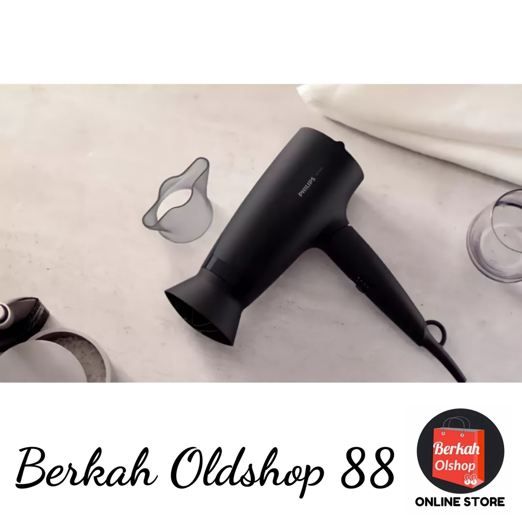 BERKAH OLDSHOP 88 - PHILIPS HAIRDRYER SERIES BHD308 FOLDABLE HAIR DRYER PENGERING RAMBUT HITAM BLACK BHD 308