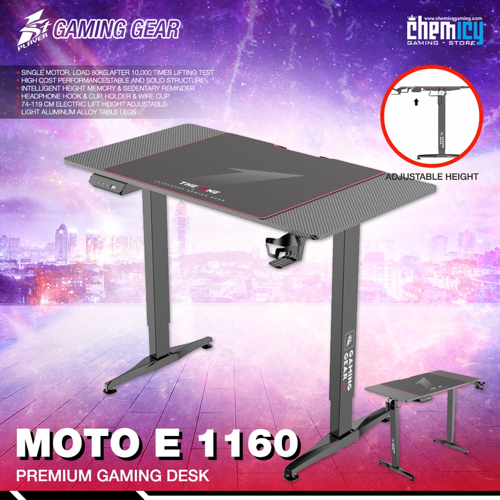 1StPlayer MOTO E 1160 / MOTO-E 1160 Gaming Desk / Meja Komputer