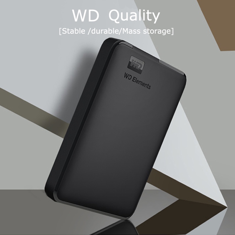 Western Digital WD 1TB / 2TB Warna Hitam- External Hardisk HDD - Garansi Resmi