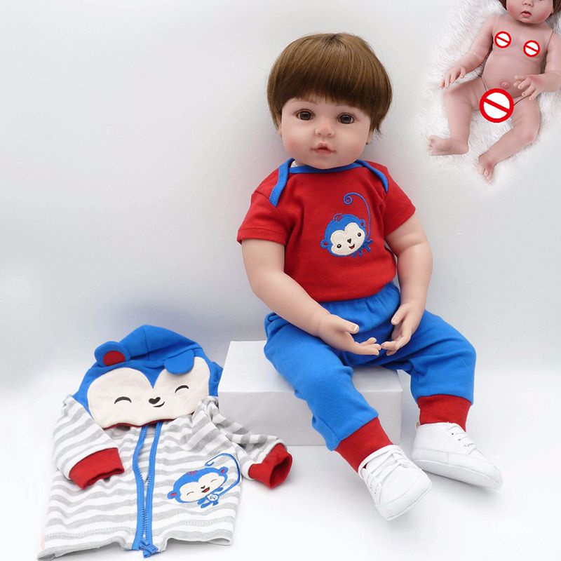 Reborn Toddler Boy Soft Bebe Doll Toy For Girls Birthday Bedtime Gift