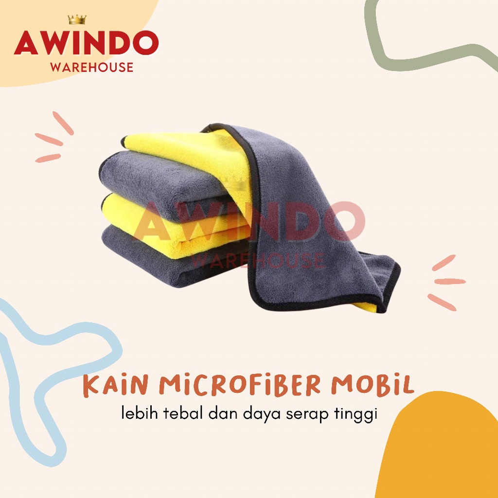 KAIN LAP MICROFIBER MOBIL - Kain Lap Cuci Mobil Motor Detailing Halus