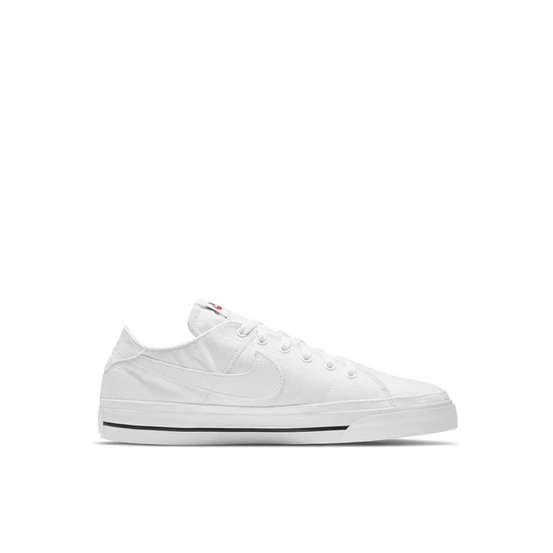 JUAL SEPATU CASUAL NIKE COURT LEGACY CANVAS WHITE / BLACK