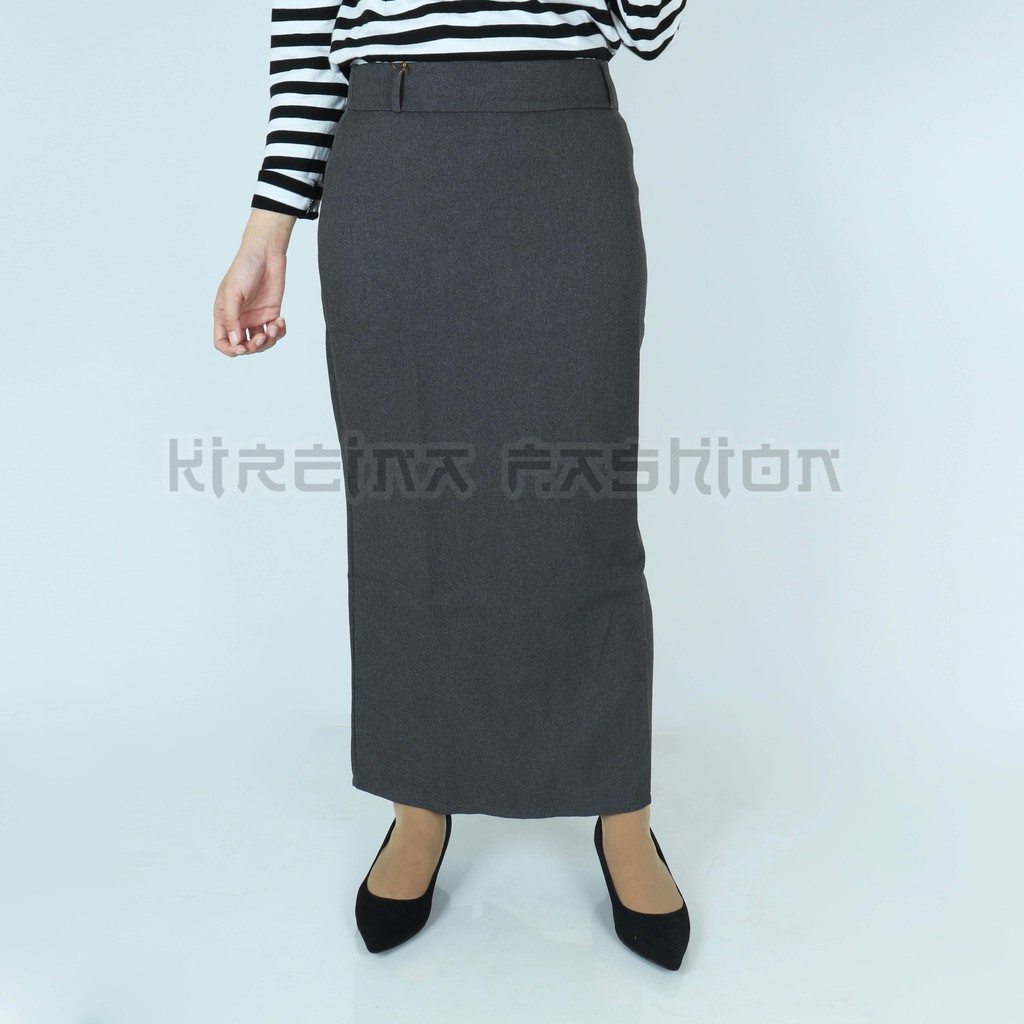 Rok Rempel Wanita Rok Span Wanita Resleting Bahan Gabardin | Kireina Fashion