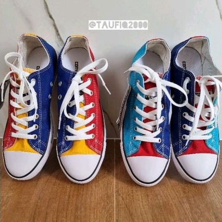 Sepatu Converse All Star Rainbow Combination Warna Sneakers Best Quality