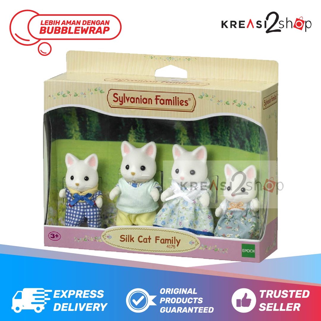Sylvanian Families Silk Cat Family