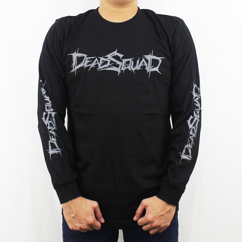 BAJU MUSIK DEADSQUAD LENGAN PANJANG 01 SIZE L XL XXL - BAJU LENGAN PANJANG DEADSQUAD - LONGSLEEVE PRIA MUSIK - LONGSLEEVE MUSIK - BAJU MUSIK LENGAN PANJANG - BURGERKILL - JASAD - JERUJI - IRON MAIDEN - BLACK SABATH - SERINGAI - SLIPKNOT - BMTH