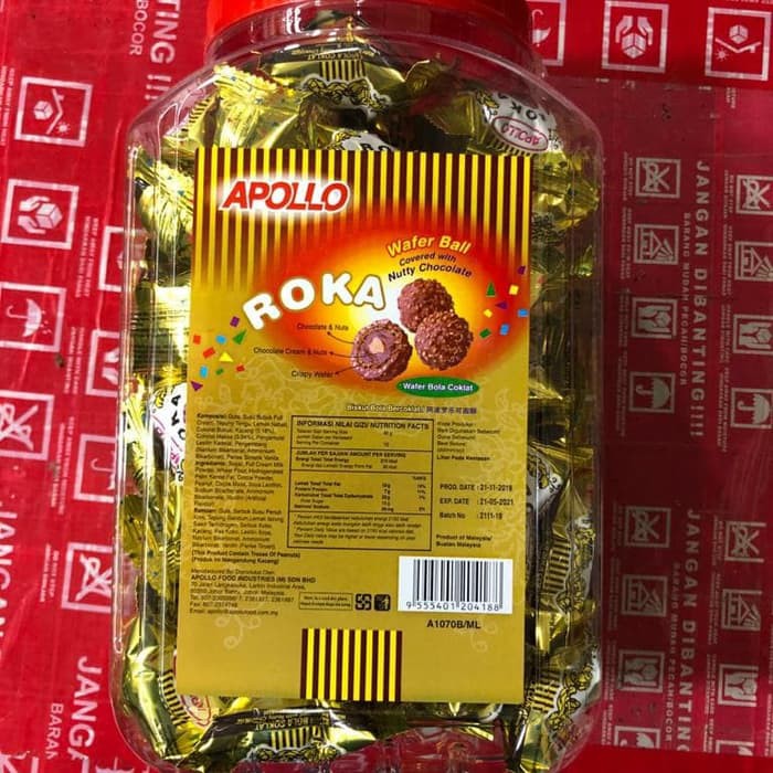

Apollo roka wafer ball cokolate toples osi 80 pc