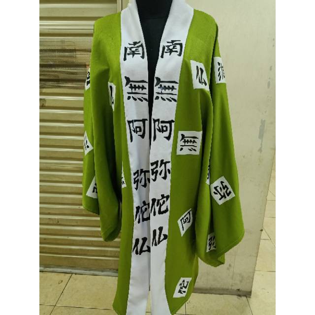 COSTUME COSPLAY GYOMEI HIMEJIMA KIMETSU NO YAIBA HAORI YUKATA KIMONO