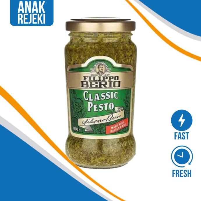 

Filippo Berio Classic Pesto 190gr / Saus Pasta Spagheti Pesto Basil