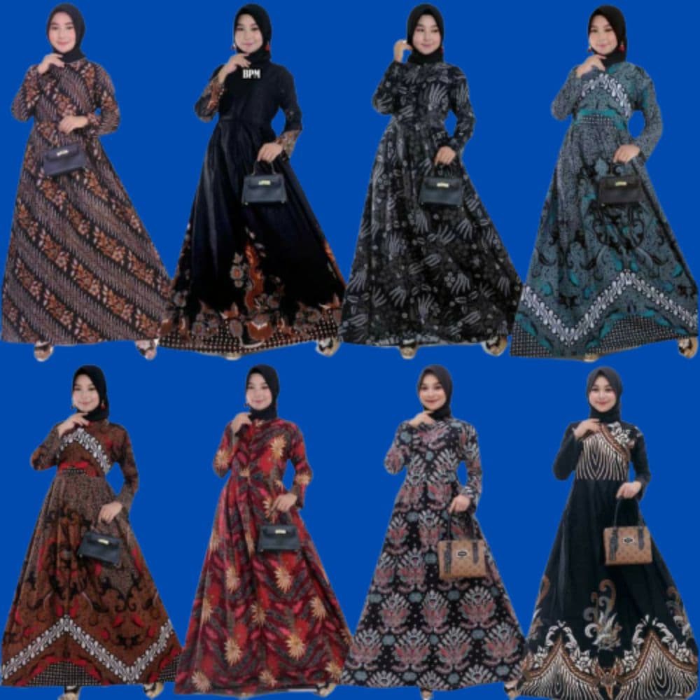 Gamis Batik Termurah Dan Terpecaya Original 100% Gamis Batik Pekalongan Asli BAJU_BATIK_BAJU_KOKO