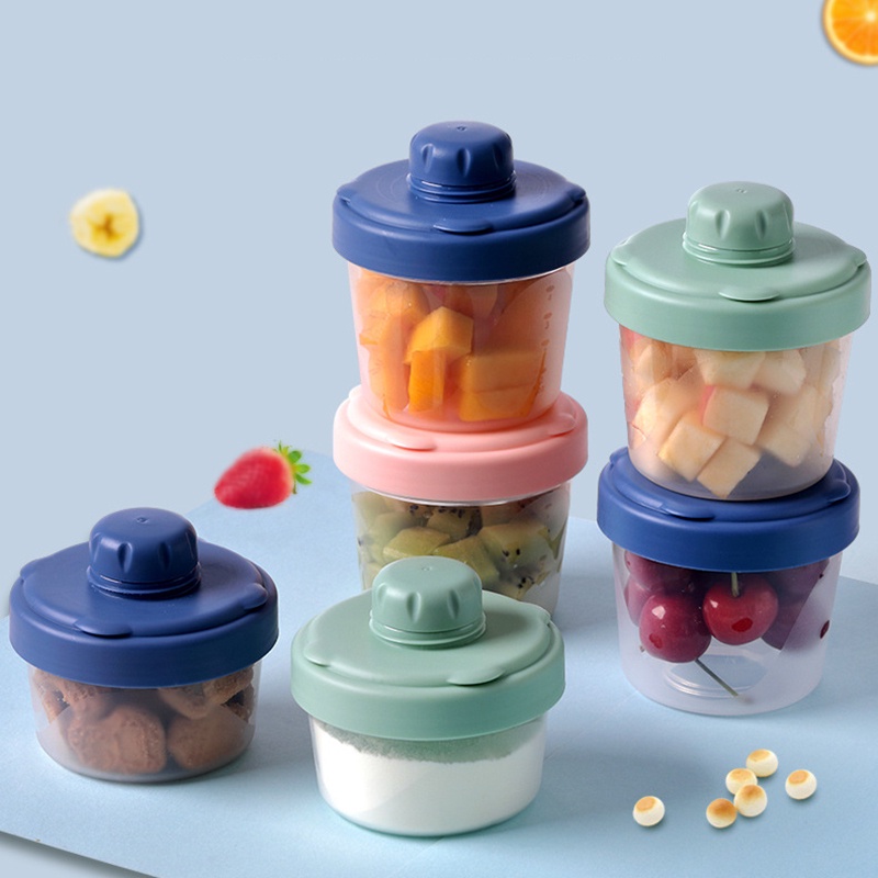 Kotak Dispenser Susu Bubuk Bayi Portabel Model 3 Lapis Ukuran 60ml