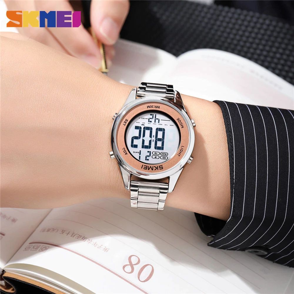 SKMEI 1849 Jam Tangan Pria Wanita Digital Sport Watch Tali Stainless Steel WATCHKITE WKOS