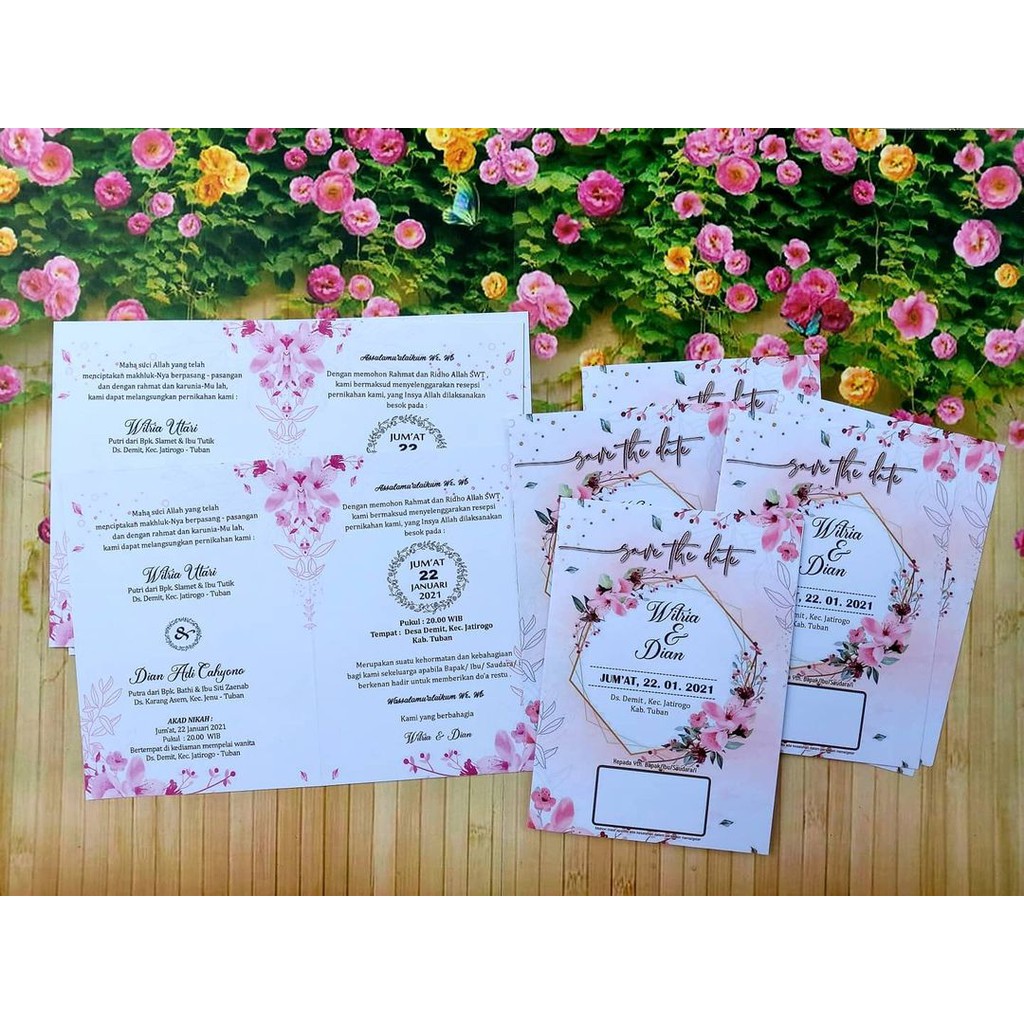 Undangan Pernikahan Murah Unik Elegan Nikah Kertas Blangko PU 07
