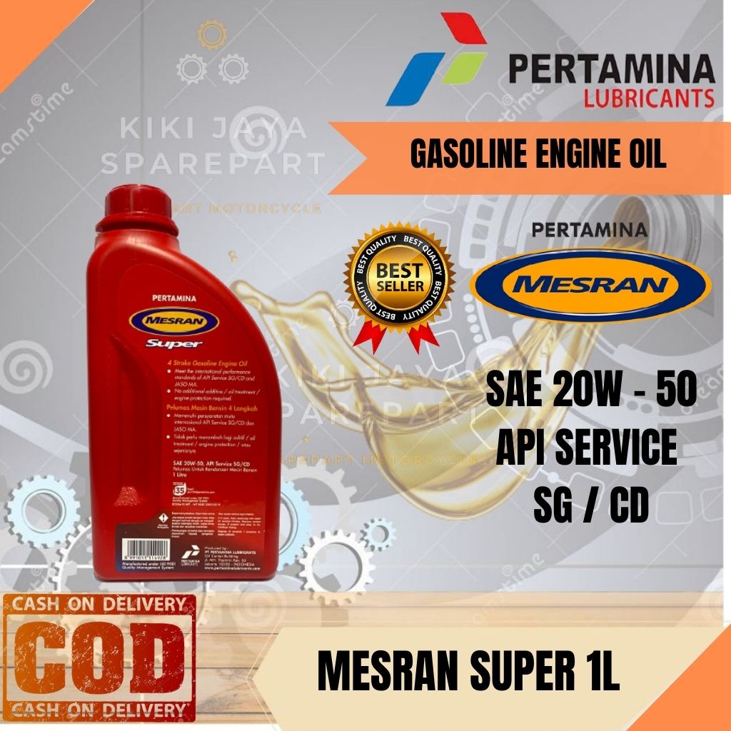 OIL MOTOR OLI MESRAN SUPER 1L SAE 20W-50 OLI PERTAMINA ORIGINAL