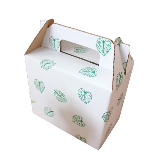 

KARDUS JINJING PUTIH MOTIF HAMPERS BOX PACKAGING DUS TENTENG WHITE GIFTBOX GREEN LEAF (10 PCS)